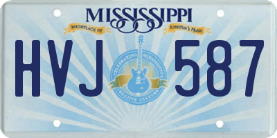 MS license plate HVJ587