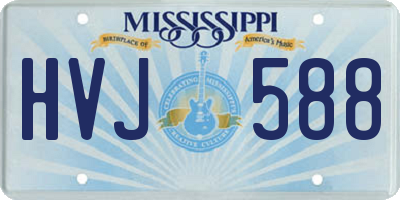 MS license plate HVJ588