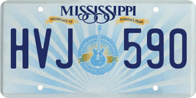 MS license plate HVJ590