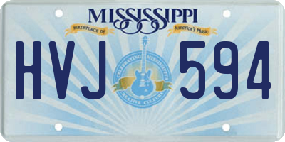 MS license plate HVJ594