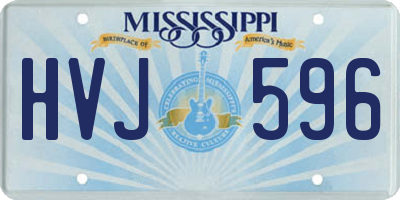 MS license plate HVJ596