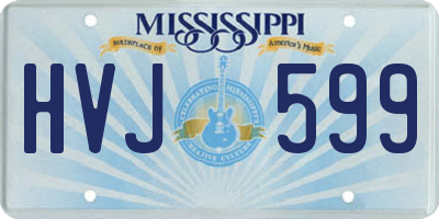 MS license plate HVJ599