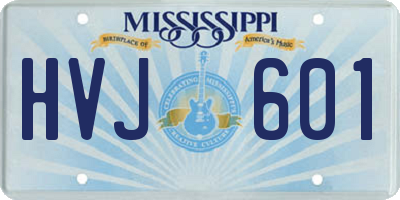 MS license plate HVJ601