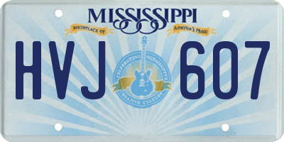 MS license plate HVJ607