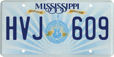 MS license plate HVJ609