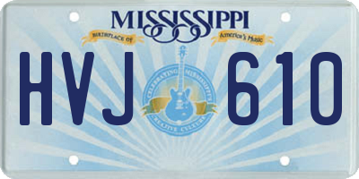 MS license plate HVJ610