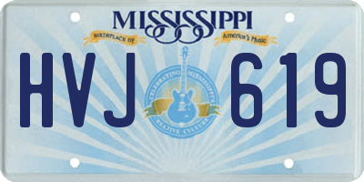 MS license plate HVJ619