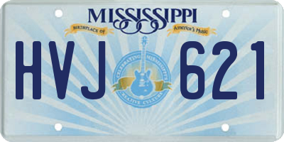 MS license plate HVJ621