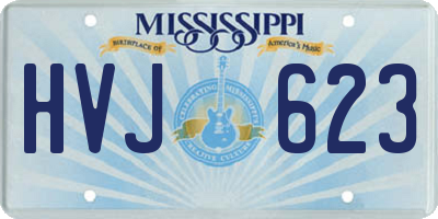 MS license plate HVJ623