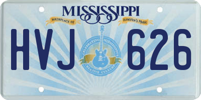 MS license plate HVJ626