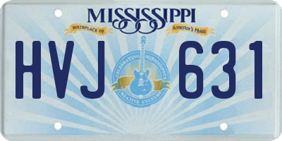 MS license plate HVJ631