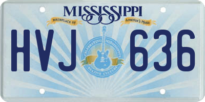 MS license plate HVJ636