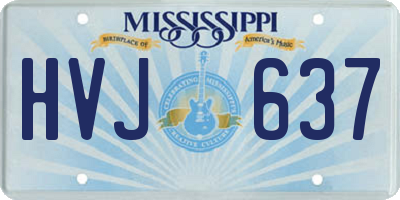 MS license plate HVJ637