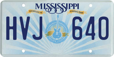 MS license plate HVJ640