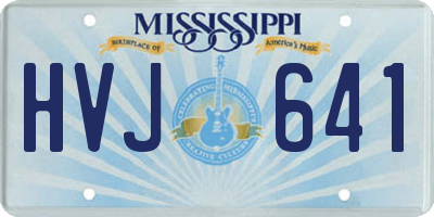 MS license plate HVJ641