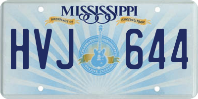 MS license plate HVJ644