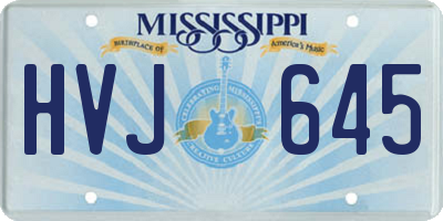 MS license plate HVJ645