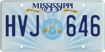 MS license plate HVJ646