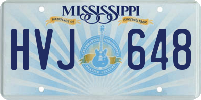 MS license plate HVJ648