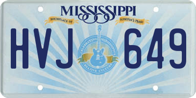 MS license plate HVJ649