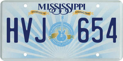 MS license plate HVJ654