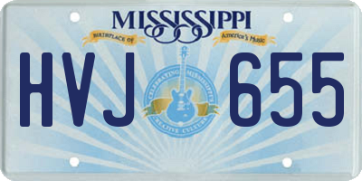 MS license plate HVJ655
