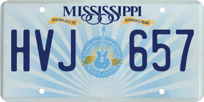MS license plate HVJ657