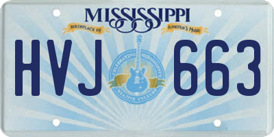 MS license plate HVJ663