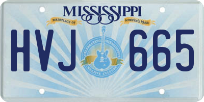 MS license plate HVJ665