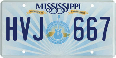 MS license plate HVJ667