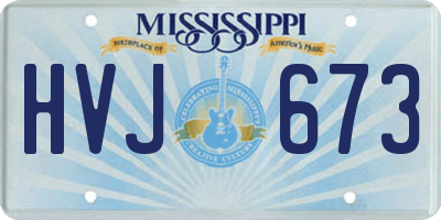 MS license plate HVJ673