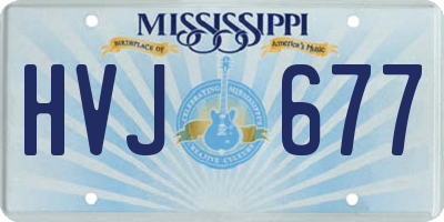 MS license plate HVJ677