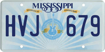 MS license plate HVJ679