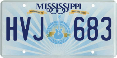MS license plate HVJ683