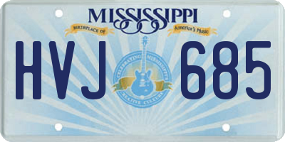 MS license plate HVJ685