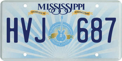 MS license plate HVJ687