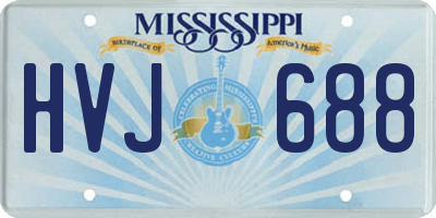 MS license plate HVJ688