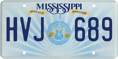 MS license plate HVJ689