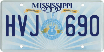MS license plate HVJ690