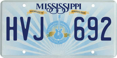 MS license plate HVJ692