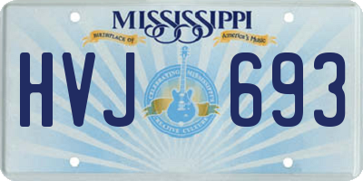 MS license plate HVJ693