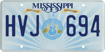 MS license plate HVJ694