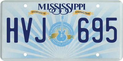 MS license plate HVJ695