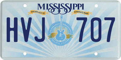 MS license plate HVJ707