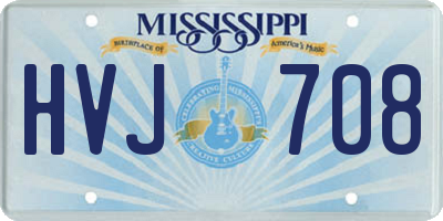 MS license plate HVJ708
