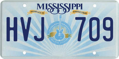 MS license plate HVJ709