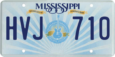 MS license plate HVJ710