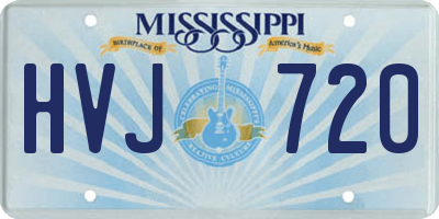 MS license plate HVJ720