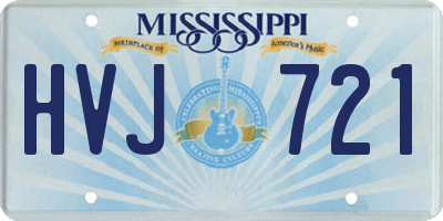 MS license plate HVJ721