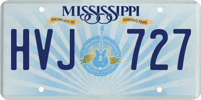 MS license plate HVJ727
